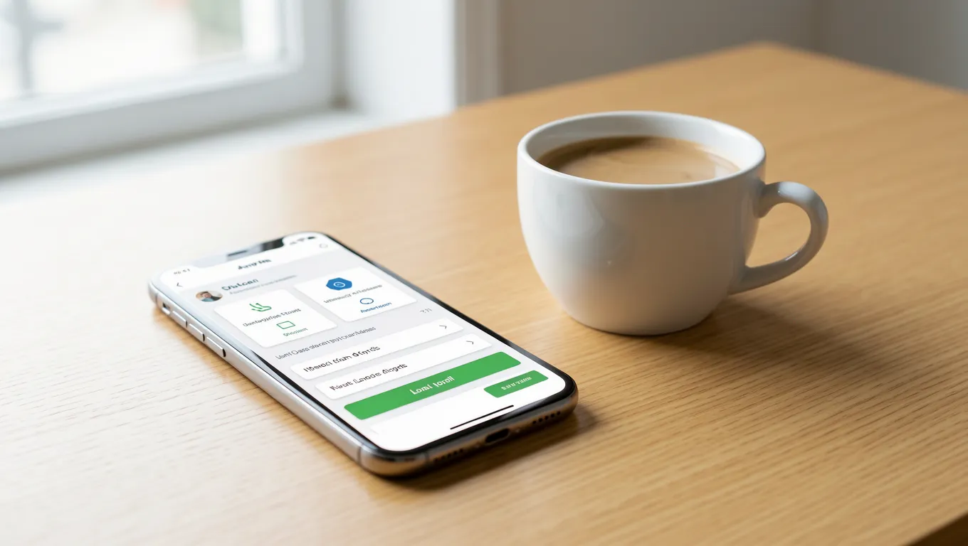 Using a smartphone to apply for small personal loans online in 2026.